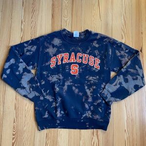 Gildan Custom Bleach Dye Syracuse Crewneck